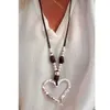 Pendentif Colliers Long Perlé Femme Boho Cuir Collier Style Bohème Coeur 230613