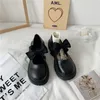 Ny sommar Mary Janes löstagbar fjäril-knot Zapatillas mujer japansk stil solid lolita skor dagliga kvinnors skor