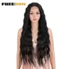 Lace Wigs VRIJHEID Synthetische Lace Pruik Lange Diepe Golvend Ombre Blonde Ginger Lace Pruiken Voor Zwarte Vrouwen Hittebestendige Cosplay pruiken 230616