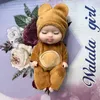 Dolls Little Baby Sleep Doll Symulacja Odrodzenie Lalka 11*5 cm plastikowe lalki Zabawki dziewczynki i akcesoria ubraniowe 230616