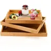 Breakfast Trays Bamboo Serving Tray With Handles Rectangar Wooden Works For Eating Storing Used In Bedroom Kitchen Living Room Drop Dhxfs