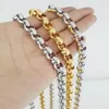 Ketten 8 mm trendige Edelstahl-Silberfarbe/Gold handgefertigte Gliederkette Herren Damen Halskette oder Armband Unisex-Schmuck