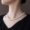 Kralen Kettingen Romantische Witte Parel Klassieke Mode-sieraden voor Vrouwen 8mm Korte Kralen Ketting Bruiloft Verlovingsfeest Liefhebbers Gift 230613