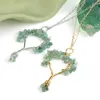 Hänge halsband Nature Stone Crystal Tree Shape Necklace Multicolor Wisdom Key Women smycken