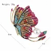 Broches papillon pour femmes coloré strass Badge mode mariage bijoux épinglette robe chapeau costume décorations