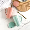 500ml Large Tea Cup with Handle And Stainless Steel Infuser Novelty Ceramic Coffee Mug Idea Gift for Men Women Office Work