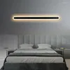 Wall Lamps Modern Style Black Outdoor Lighting Long Sconces Korean Room Decor Waterproof For Bathroom
