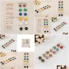 Pins Brooches New Premium Hijab Scarf Pin Gold Plated Jade Natural Stone Magnetic Brooch Drop Delivery Jewelry Dhcwn