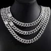 Strengen Hip Hop 13 14 20mm Vrouwen Cubaanse Link Chain Ketting Bling Iced Out Luxe Glans Vol Strass heren Gift Sieraden 230613