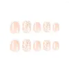 Ложные ногти 24pcs Faux Fashion Women Girls French Style Frong Manicure Supplies