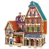 Puzzles 3D 3D Sentiments amoureux du monde Diy Doll House Jouets pour enfants en bois Assemblage adulte construction puzzle modèle Building Gift 230616