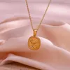 Pendant Necklaces MamacitaSlay Women's Jewelry Micro Inlaid Rhinestone Cast Rose Necklace High-end Stainless Steel