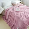 Blankets Soft Blanket on the Bed Fleece for Sofa Blanket For Plain Dyed R230617