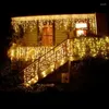 Cordas Luzes de Natal Guirlanda de Fadas 6x3M/3x3m Led Icicle Corda de Luz Navidad Decoração Ano Ao Ar Livre Corrente de Cortina Interna