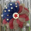 Fleurs décoratives au-dessus des décorations de Noël du 4 juillet Couronnes patriotiques américains américains faits à la main Powe