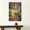 Modern Canvas Art Street Scenes Vitebsk Reflection Hand-painted Oil Paintings Living Room Decor