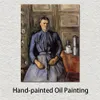 Paul Cezanne Canvas Art Vrouw met een koffiepot Handgemaakte impressionistische figuur schilderij Home Decor Modern