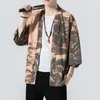 Qnpqyx new Crane Вышивка рубашки haori kimono harajuku в японском стиле плюс мужские самурай