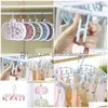 Hangers Racks 32Clip Mtifunction Round Foldable Underwear Drying Rack Baby Socks Household Pp Environmental Protection Drop Delive Dhdw3