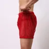 Underpants AIIOU Sexy Men Boxer Shorts Underwear Gay Hollow Out Hole Mens Slim Sissy Panties Pouch See Through