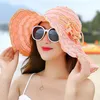 Chapeaux à large bord chapeau de soleil fleur pliable printemps été casquette de protection UV pour voyager