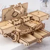 3D Puzzles DIY Smart Wooden Puzzle Unikalne stereoskopowe 3D bardzo trudne modele zestawów gier Dorośli dziecięce pudełko pudełko jigsawy 230616