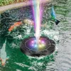 Bahçe Dekorasyonları 3W Güneş Kuş Banyosu Çeşme Pompaları Bahçeler için Yüzme Havuzları LED Işıklarla Havuzlar Depolama Pilleri Geceleri Püskürtme Su 230616