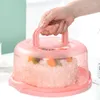 Opslagflessen Mode Transparant Met Snap Cake Box Draagbare Deksel Stofdicht Verjaardag Bruiloft Valentijn Cadeau Cup