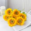 Fiori secchi 1 pz girasole artificiale giardino domestico per decorazione stame matrimonio autunno natale finto soggiorno camera da letto