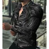 メンズカジュアルシャツメンズハワイアンシャツ抽象グラデーションカラー3Dプリンティングアウトドアストリートラペルクイックドライ通気性ファッション