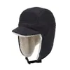 Chapeaux Écharpes Ensembles Connectyle Hommes Femmes Polaire Douce Chaud Hiver Sherpa Doublé Avec Visière Coupe-Vent Oreillette Neige Ski Skl Cap Dhgarden Dhb81