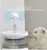 Bols pour chats Mangeoires Fontaine d'eau automatique d'une capacité de 2 L avec abreuvoir d'éclairage LED Distributeur USB pour animaux de compagnie Filtrage à recirculation pour chats 230617