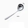 Dinnerware Sets 304 Stainless Steel Deepen Soup Spoon Ladle Colander Long Handle Tableware Skimmer Home Tablespoons Kitchen Utensils