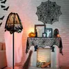 Nuovo 1pc Rotondo Camino Mantello Sciarpa Tenda Evento Halloween Pizzo Ragnatela Tovaglia Festa di Halloween Decorazione della finestra Forniture