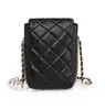 Bolsa de luxo designer feminino rhombic treliça mini corrente marca de alta qualidade clássico saco diagonal canal