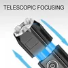 New Multi-function Bright LED Flashlight 4 Adjustable Modes USB Rechargeable Strong Focusing Light Flash Light Zoom Forces Torch