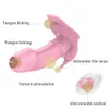 Massager Draagbare dildo-vibrator Orale cunnilingus Vagina Tonglikken Verwarming Vrouwelijke clitorisstimulator voor vrouwen