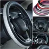 Coberturas de volante Ers brilhante colorido carro Er 15In Pu manga de strass elegante alternativa Td326 Drop Delivery Mobiles Motorcyc Dhbml