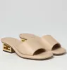 Yaz marka baget sandaletler ayakkabı kadınlar geniş bant slaytlar kesim metal heykel topuklu ayakkabılar nappa deri katırlar flip floplar üzerinde kayma bayan gündelik eu35-42