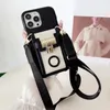 Orange Fashion Designer Phone Cases for iphone 14 14pro 14plus 13 13pro 12 12pro 11 pro max Leather Card Holder Lock Luxury Cellphone Cover with Lanyard