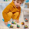 Modelo Diecast HOLA Baby Construction Truck Toys Playset Mini Pocket Size Push and Go Vehicle Toy for Infant Toddler 18 Meses Boys 230617