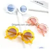 Sunglasses 1Pcs Vintage Kids Round Flower Baby Children Uv400 Sport For Girls Boys Sunflower Childrens Drop Delivery Fashion Accessor Dhhrc