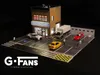 3D Bulmacalar 1 64 G FANS Araba Garaj Diorama Modeli Led Işıklar Otoparkları Şehir DIY Model Setleri Şehirlerle Birleştirilebilir 230616