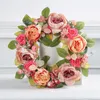 Decorative Flowers Bright Colors Creative Welcoming Spring Door Wreath Full Bloom Garland Pendant Not Wither Garden Decor