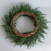 Decorative Flowers Christmas Pine Needle Pinecone Wreath Simulation Garland Hangable Ornament Supplies For Winter Themed Party Decor 87HA