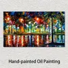 Współczesna płótna sztuka wystrój salonu tropikalny fiesta ręcznie malowany obraz olejny krajobraz żywy