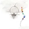 Hanger Kettingen Natuurlijke Kristal Zeshoekige Kolom Energie Piramide Chakra Ketting Geest Decoratie Mannen En Vrouwen Reiki Healing Drop De Dhc5A