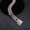 Link Armbanden Rock Designer Party Hip Hop Geschenken Mode Zilver Paars Kleur Fijne Armband Sieraden Voor Mannen Vrouwen Bling Zirkoon