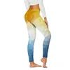 Leggings da donna Sport attillati Stampa geometrica colorata Senza cuciture Bolla BuPush Up Allenamento Collant da corsa elastici da palestra