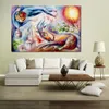 Abstract Canvas Art Sunny Goat Hand Painted Cityscapes Painting for Hotels Decor Modern